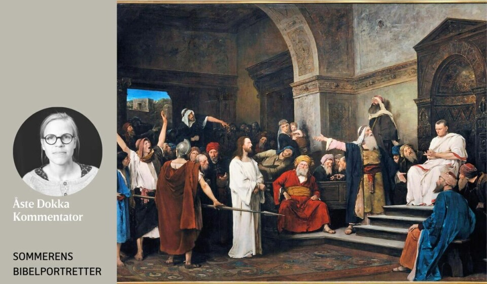 «Hva er sannhet?» spør Pilatus Jesus. Det hadde vært svært interessant å høre et svar fra Jesus. Maleri av Mihály Munkácsy (1881). h