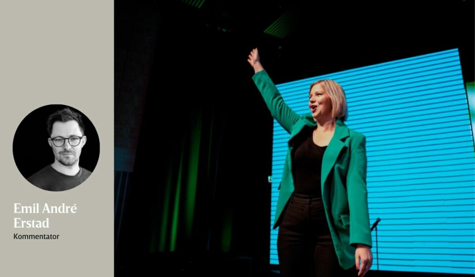 FRAMOVER: Venstre-leiar Guri Melby er den minst tvitydige partileiaren partiet har hatt på mange år, skriv kommentator Emil André Erstad. FRAMOVER: Venstre-leiar Guri Melby er den minst tvitydige partileiaren partiet har hatt på mange år, skriv kommentator Emil André Erstad.