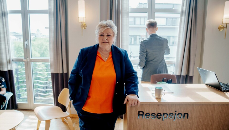 Erna Solberg har all grunn til å være fornøyd. Høyre er landets største parti og fortsetter å sanke stemmer. Foto: Stian Lysberg Solum / NTB Erna Solberg har all grunn til å være fornøyd. Høyre er landets største parti og fortsetter å sanke stemmer. Foto: Stian Lysberg Solum / NTB