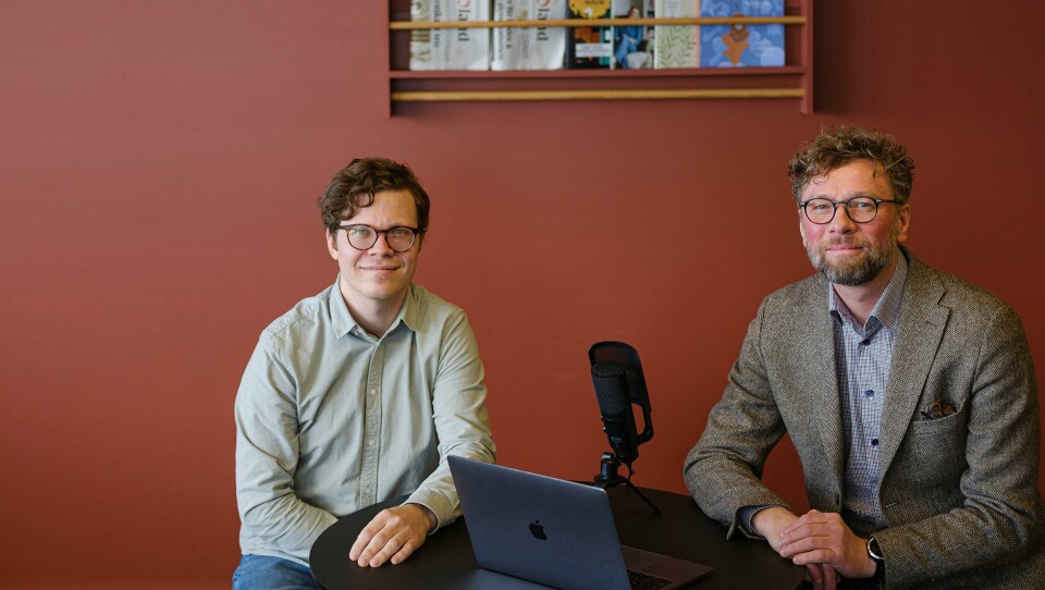 Journalist Morten Marius Larsen og religionredaktør Alf Gjøsund. Journalist Morten Marius Larsen og religionredaktør Alf Gjøsund.