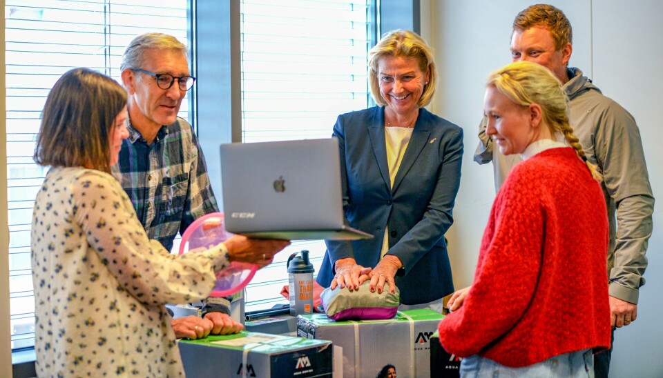 F.v. Eline Egeland (fagleiar BUA), styreleiar i BUA Lasse Heimdal, idrettspresident Berit Kjøll, leiar for aktivitetsutvikling i NIF, Mads Andreassen og leiar for BUA Digital Anja Lindahl, kan feire at BUA har nådd ein viktig milepæl: 1 million utlån av sports- og friluftsutstyr. Foto: NIF / NTB F.v. Eline Egeland (fagleder BUA), styreleder i BUA Lasse Heimdal, idrettspresident Berit Kjøll, leder for aktivitetsutvikling i NIF, Mads Andreassen og leder for BUA Digital Anja Lindahl, kan feire at BUA har nådd en viktig milepæl: 1 million utlån av sports- og friluftsutstyr.Foto: NIF / NTB