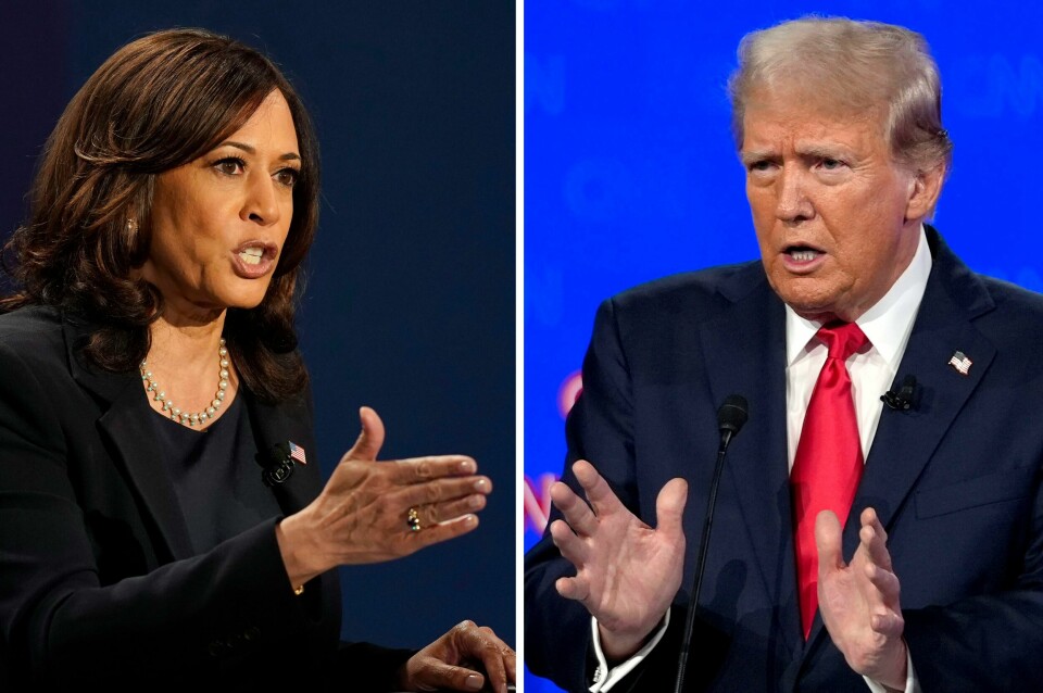 Demokratenes presidentkandidat Kamala Harris møter tirsdag Republikanernes kandidat Donald Trump til debatt i regi av TV-stasjonen ABC. Foto: AP / NTB Bildet viser presidentkandidatene Kamala Harris og Donald Trump. Foto: AP / NTB