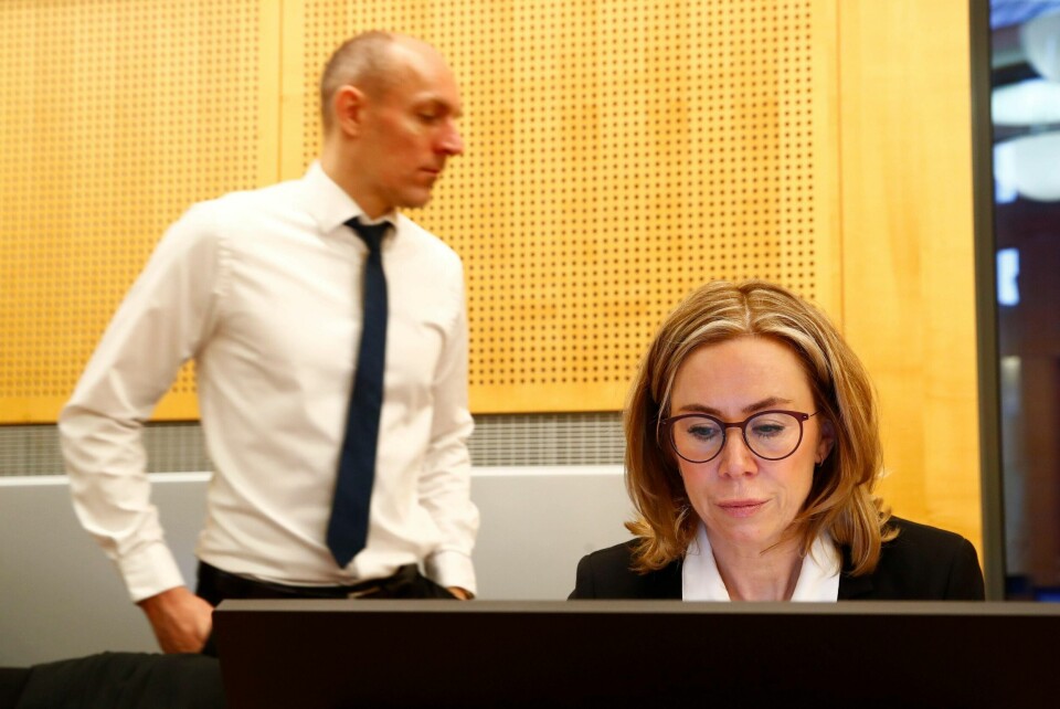 Statsadvokat Marit Formo og politiadvokat Per Niklas Hafsmoe i PST under rettssaken mot en kvinne som er tiltalt for å ha deltatt i ekstremistgruppa IS som startet i Oslo tingrett mandag.