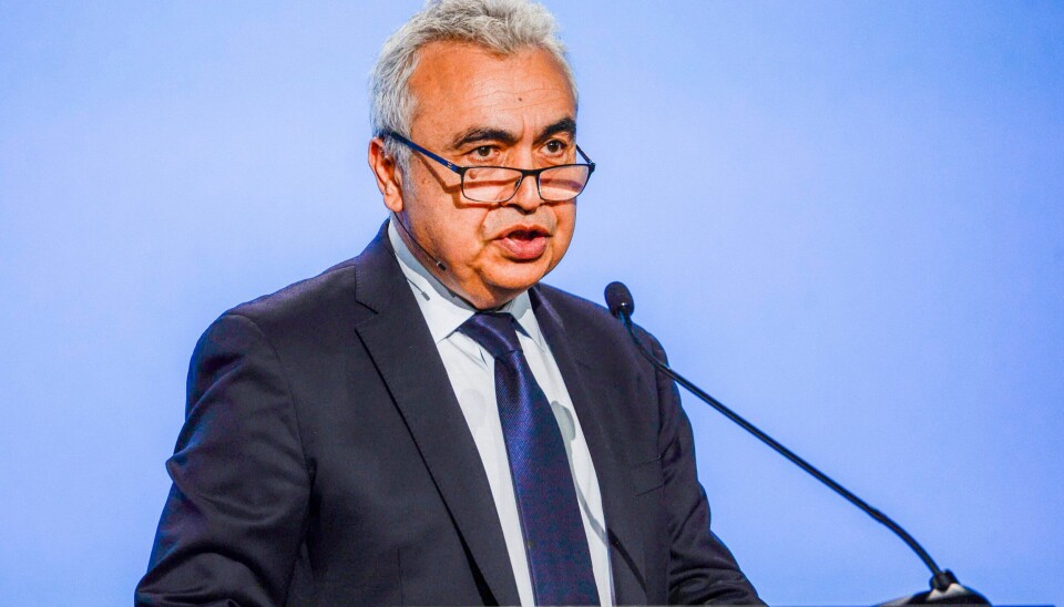 Administrerende direktør i Det internasjonale energibyrået (IEA) Fatih Birol da han talte til ONS (Offshore Northern Seas) i Stavanger i august. Foto: Carina Johansen / NTB Administrerende direktør i Det internasjonale energibyrået (IEA) Fatih Birol da han talte til ONS (Offshore Northern Seas) i Stavanger i august. Foto: Carina Johansen / NTB