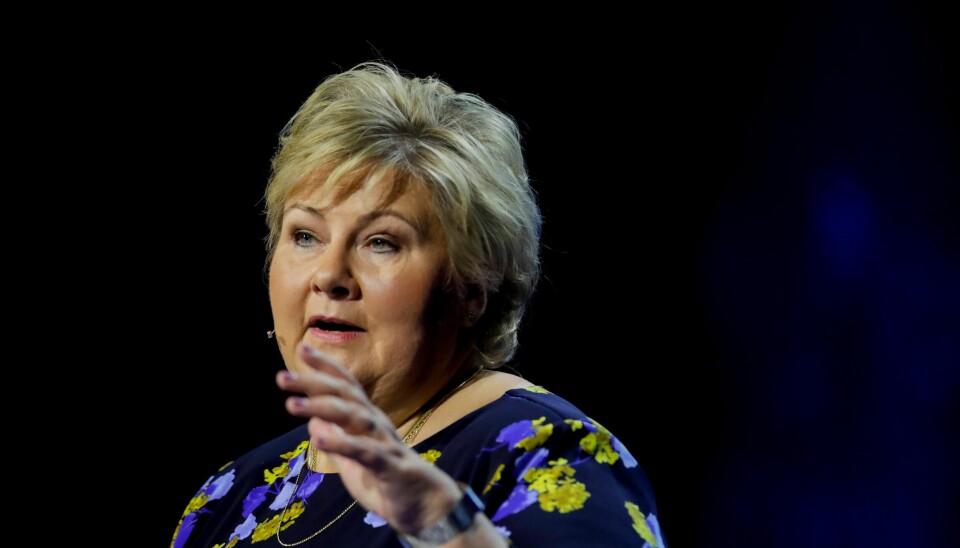 Erna Solberg på Høyres landsmøte 2020. Foto: NTB scanpix