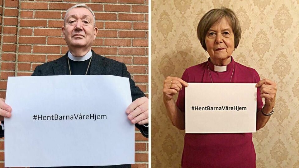 Biskop i den katolske kirke Bernt EIdsvig og preses i Den norske kirke Helga Haugland Byfuglien