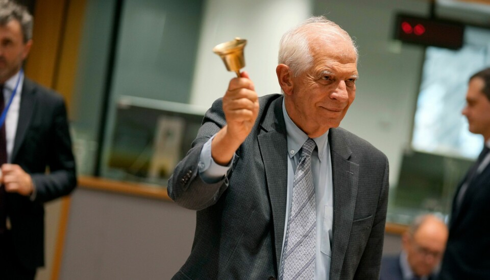 Josep Borrell kaller inn EUs utenriksministere til et møte. Han foreslår sanksjoner mot israelske ministre. Foto: Virginia Mayo / AP / NTB Josep Borrell kaller inn EUs utenriksministere til et møte. Han foreslår sanksjoner mot israelske ministre. Foto: Virginia Mayo / AP / NTB
