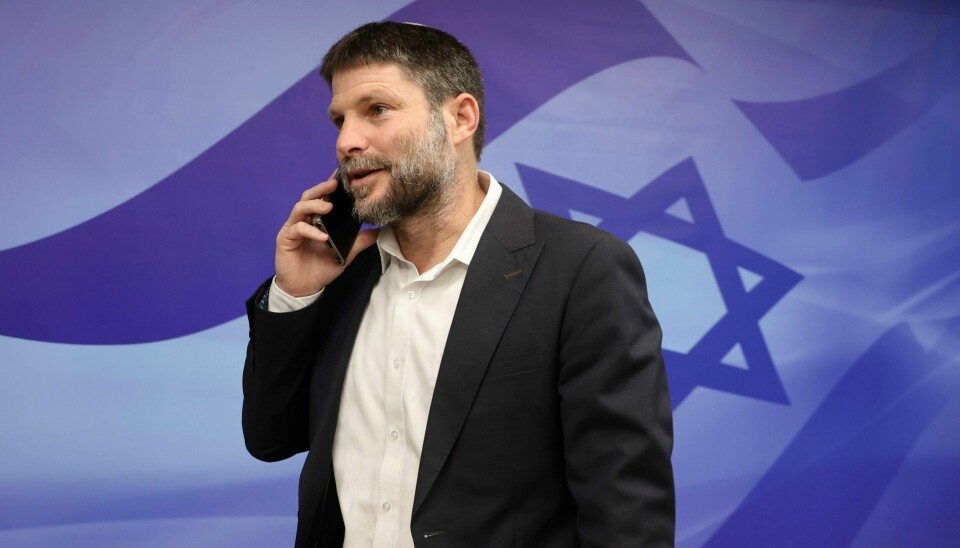 Israels finansminister Bezalel Smotrich. Israels finansminister Bezalel Smotrich. Foto: Gil Cohen-Magen / Pool via AP / NTB
