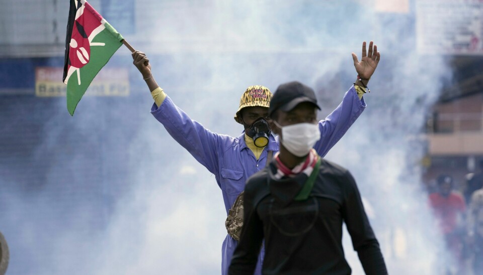 Hundrevis av demonstranter demonstrerer i Nairobi tirsdag. Foto: Brian Inganga / AP / NTB Hundrevis av demonstranter demonstrerer i Nairobi tirsdag. Foto: Brian Inganga / AP / NTB