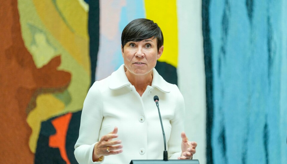 INE ERIKSEN SØREIDE: Enighet om langtidsplanen for Forsvaret. Pressekonferanse i vandrehallen med alle partiene som har medlemmer i Stortingets utenriks- og forsvarskomité: Ap, H, SP, Frp, SV, Rødt, Venstre, MDG og KrF. Enighet om langtidsplanen for Forsvaret. Pressekonferanse i vandrehallen med alle partiene som har medlemmer i Stortingets utenriks- og forsvarskomité: Ap, H, SP, Frp, SV, Rødt, Venstre, MDG og KrF.Foto: Terje Pedersen / NTB