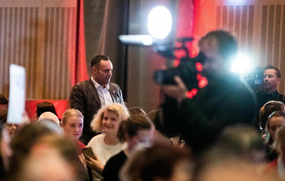 SVs nyvalgte nestleder, Torgeir Knag Fylkesnes, på SVs landsmøte.