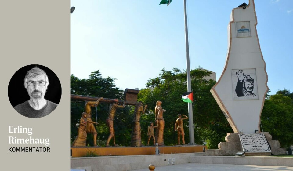 MOTSTAND: Monumentet over den palestinske motstanden står sentralt i Jenin. Utviklingen i denne byen gir en pekepinn om hvilke vansker som er i vente for Israel. l