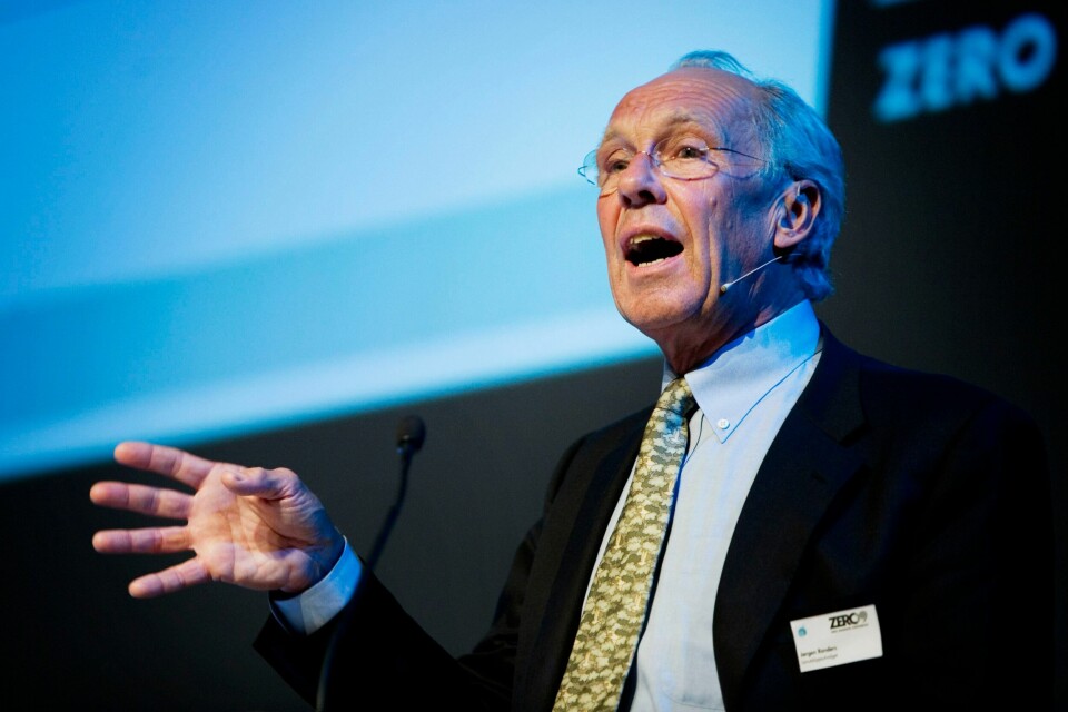 Vil ha autoritær klimatstat: Professor ved Handelhøyskolen BI, Jørgen Randers, under Zero konferansen i 2021 BI-professor og klimaforsker Jørgen Randers har liten tro på store utfall av klimatoppmøtet i Glasgow. Her fra en klimakonferanse i 2009. Arkivfoto: Jon-Michael Josefsen / NTB