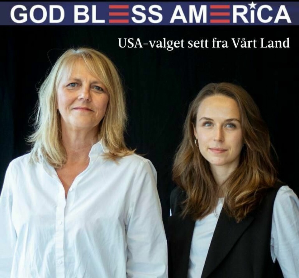 Une Bratberg og Ruth Einervoll Nilsen vil finne ut hvor mye de kristne betyr i amerikansk politikk. Svaret får du i podkasten «God bless America». Foto: Tuva Skare