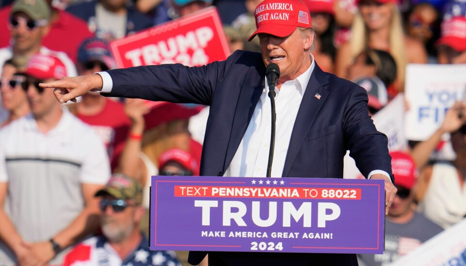Donald Trump fotografert kort tid før attentatet under et valgmøte i Pennsylvania lørdag. Denne uken holder Republikanerne sitt landsmøte, der Trump formelt skal utpekes som partiets presidentkandidat. Foto: Gene J. Puskar / AP / NTB Donald Trump fotografert kort tid før attentatet under et valgmøte i Pennsylvania lørdag. Denne uken holder Republikanerne sitt landsmøte, der Trump formelt skal utpekes som partiets presidentkandidat. Foto: Gene J. Puskar / AP / NTB