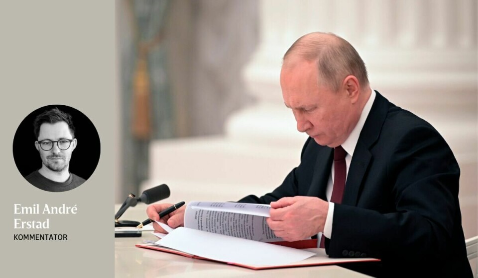 STRATEG: Putins trekk aust i Ukraina kan skaffe han popularitet blant russarar, og er som tatt ut av Machiavelli si kyniske maktspelbok, skriv kommentator Emil André Erstad. STRATEG: Putins trekk aust i Ukraina kan skaffe han popularitet blant russarar, og er som tatt ut av Machiavelli si kyniske maktspelbok, skriv kommentator Emil André Erstad.