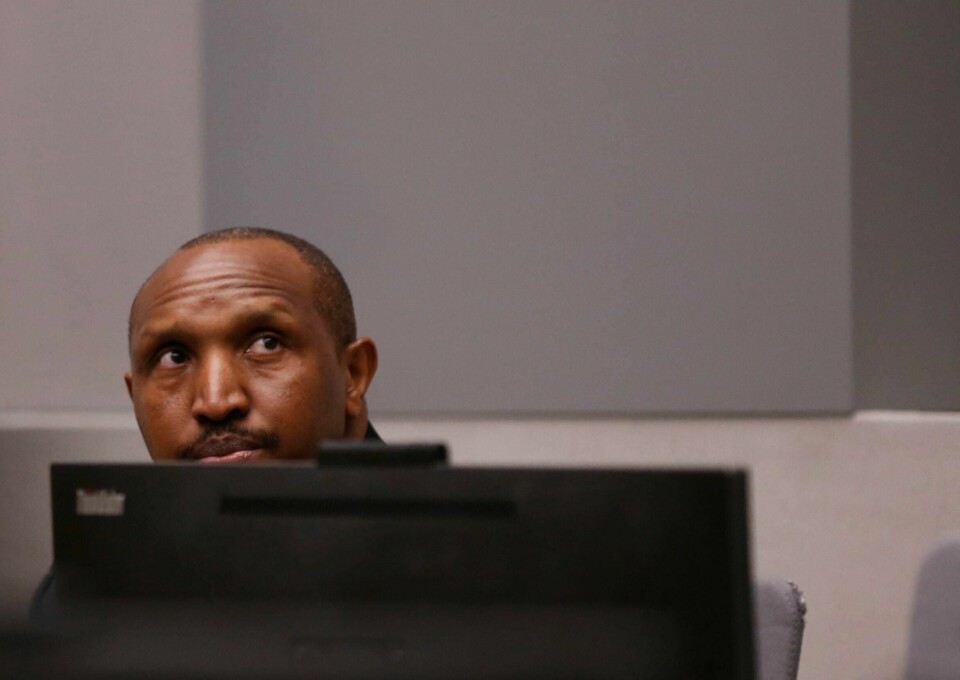 Den kongolesiske opprørslederen Bosco Ntaganda i rettssalen i Den internasjonale straffedomstolen (ICC) i Haag i Nederland. Foto: AP / NTB scanpix