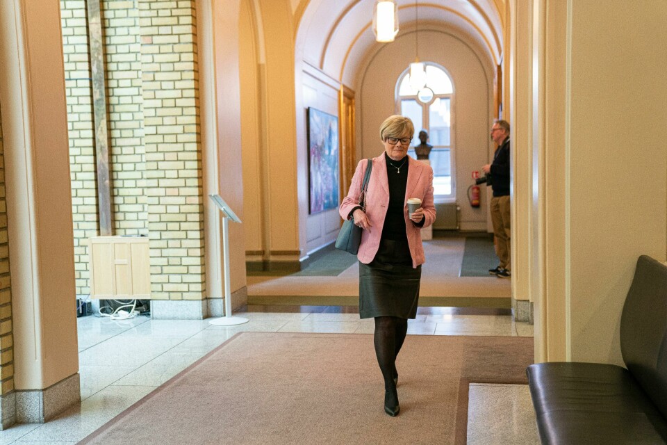 Kristin Ørmen Johnsen er stortingsrepresentant for Høyre og leder for Viken Høyre. Pressekonferanse på Stortinget om regjeringens krisetiltak. Kristin Ørmen Johnsen