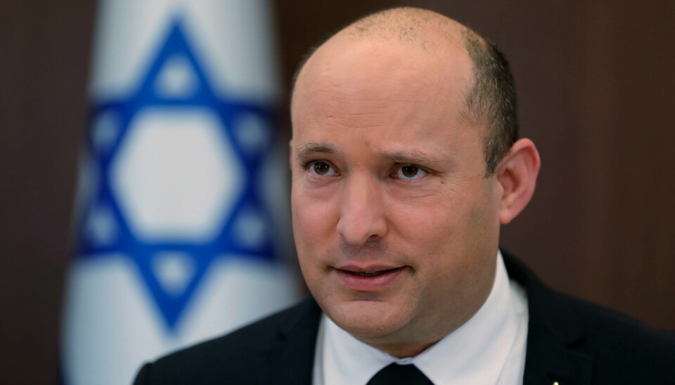 Naftali Bennett, som ble statsminister i Israel i sommer, har utelukket å holde noen formelle fredssamtaler med den palestinske selvstyremyndigheten i sin regjeringstid. Foto: Abir Sultan/Pool Photo via AP / NTB Naftali Bennett, som ble statsminister i Israel i sommer, har utelukket å holde noen formelle fredssamtaler med den palestinske selvstyremyndigheten i sin regjeringstid. Foto: Abir Sultan/Pool Photo via AP / NTB