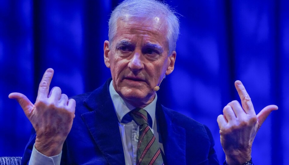 Det går oppover for partileder og statsminister Jonas Gahr Støre (Ap), men hovedinntrykket av det politiske bildet er at det fortsatt er tydelig blå dominans. Foto: Ole Berg-Rusten / NTB – Flytende havvind kommer til å bli en viktig del av energimiksen, konstaterte statsminister Jonas Gahlr Støre (Ap) da han åpnet den to dager lange konferansen Floating Wind Days onsdag. Foto: Ole Berg-Rusten / NTB