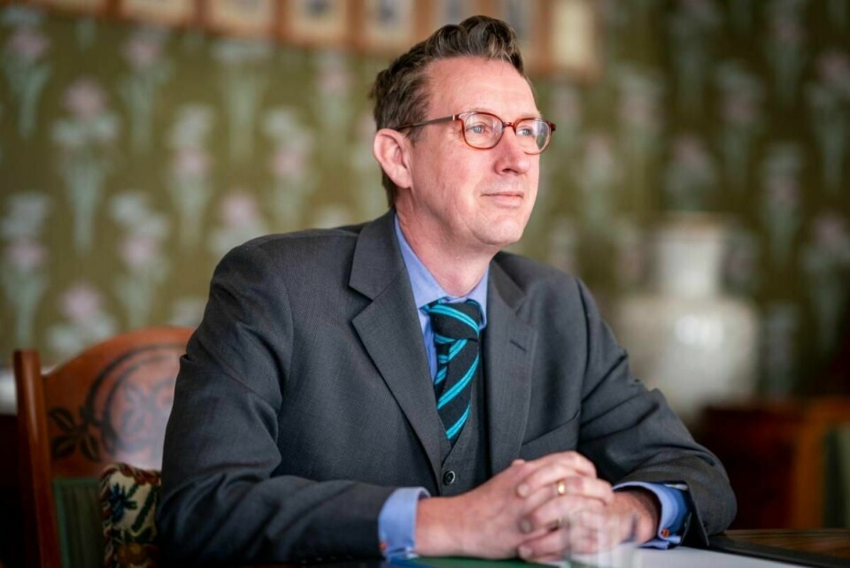 Asle Toje, medlem av Nobelkomiteen, på møterommet i Nobelinstituttet i februar i år.