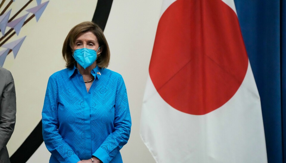 Kongresslederen Nancy Pelosi er på besøk i Japan. Kongresslederen Nancy Pelosi er på besøk i Japan. Foto: Eugene Hoshiko / AP / NTB