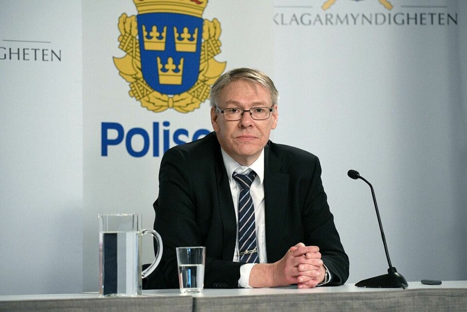 STOCKHOLM, SVERIGE 20200610. Chefsåklagare Krister Petersson håller digital presträff om Palmeutredningen och att berätta att han kommit fram till att den så kallade Skandiamannen sköt Olof palme 28 februari 1986. Foto: Thomas Carlgren / Åklagarmyndigheten / Handout / kod 10500**OBLIGATORISK BYLINE: Thomas Carlgren / Åklagarmyndigheten****Endast för redaktionell användning. Bilden kommer från en extern källa och distribueras i sin ursprungliga form som en service till våra abonnenter**Foto: Thomas Carlgren / TT NYHETSBYRÅN / NTB scanpix STOCKHOLM, SVERIGE 20200610. Chefsåklagare Krister Petersson håller digital presträff om Palmeutredningen och att berätta att han kommit fram till att den så kallade Skandiamannen sköt Olof palme 28 februari 1986. Foto: Thomas Carlgren / Åklagarmyndigheten / Handout / kod 10500**OBLIGATORISK BYLINE: Thomas Carlgren / Åklagarmyndigheten****Endast för redaktionell användning. Bilden kommer från en extern källa och distribueras i sin ursprungliga form som en service till våra abonnenter**Foto: Thomas Carlgren / TT NYHETSBYRÅN / NTB scanpix