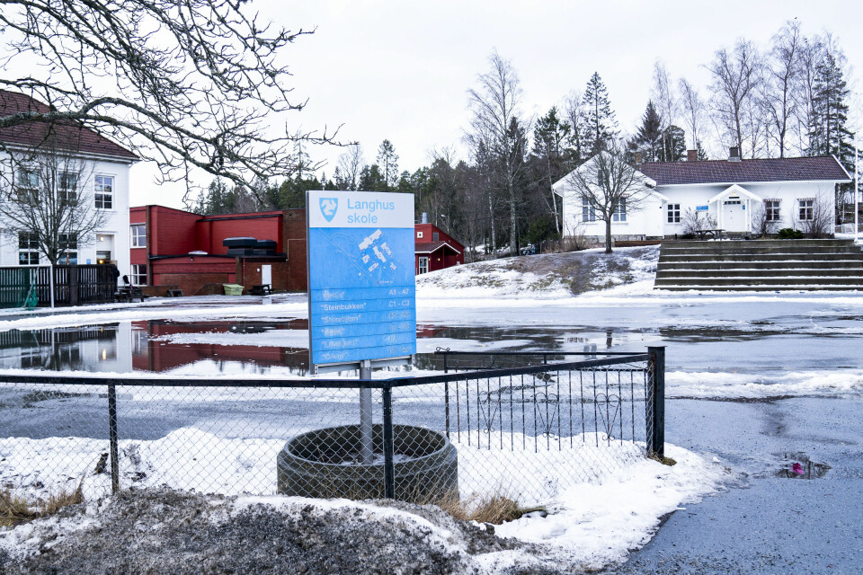 TOMT: Også på Langhus skole ble det er oppdaget en mutert versjon av korona-viruset. Langhus ligger i Nordre Follo kommune.