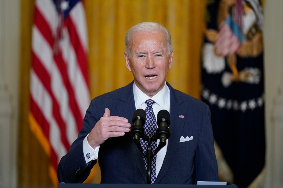 KRITISK: President Joe Biden langet ut mot Kina. Russland og Iran i sitt innlegg på sikkerhetskonferansen i München. Foto: AP / NTB