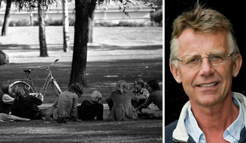 MORALSK PANIKK: «Fram til 1960-tallet ble narkotikabruk sett på som helseproblemer her i landet. Så endret tenkesettet seg», skriver sosiolog Willy Pedersen. Han var selv i mot avkriminalisering fram til begynnelsen av 2000-tallet. Bildet viser ungdom som henger i Slottsparken, en gang på 60-tallet. MORALSK PANIKK: «Fram til 1960-tallet ble narkotikabruk sett på som helseproblemer her i landet. Så endret tenkesettet seg», skriver sosiolog Willy Pedersen. Han var selv i mot avkriminalisering fram til begynnelsen av 2000-tallet. Bildet viser ungdom som henger i Slottsparken, en gang på 60-tallet.