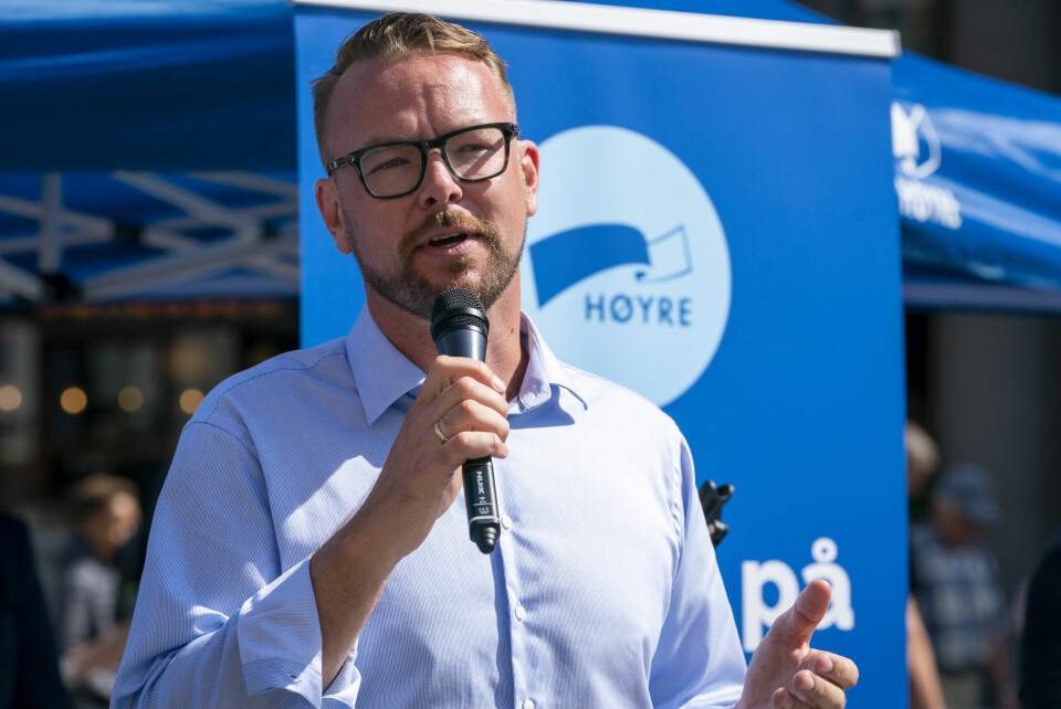 Høgre-gruppeleiar Harald Victor Hove har kjent nært kor viktig eit slikt tilbod til barn kan vere. Bergen 20190801. Høyre byrådslederkandidat Harald Victor Hove på Torgallmenningen i Bergen. Hun fortsetter valgkamp-turneen med en rundtur på Vestlandet.Foto: Heiko Junge / NTB