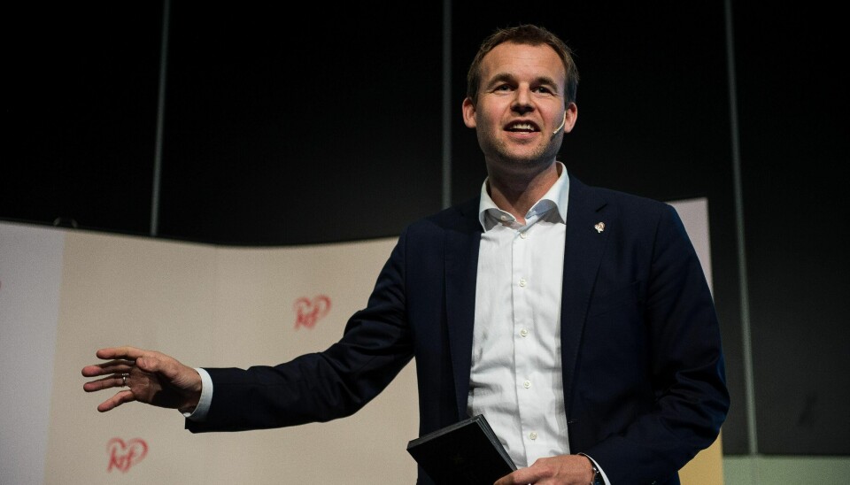 Kristelig Folkeparti avholdt sitt landsmøte 26.-28. april på Sola. Kjell Ingolf Ropstad taler under landsmøte.