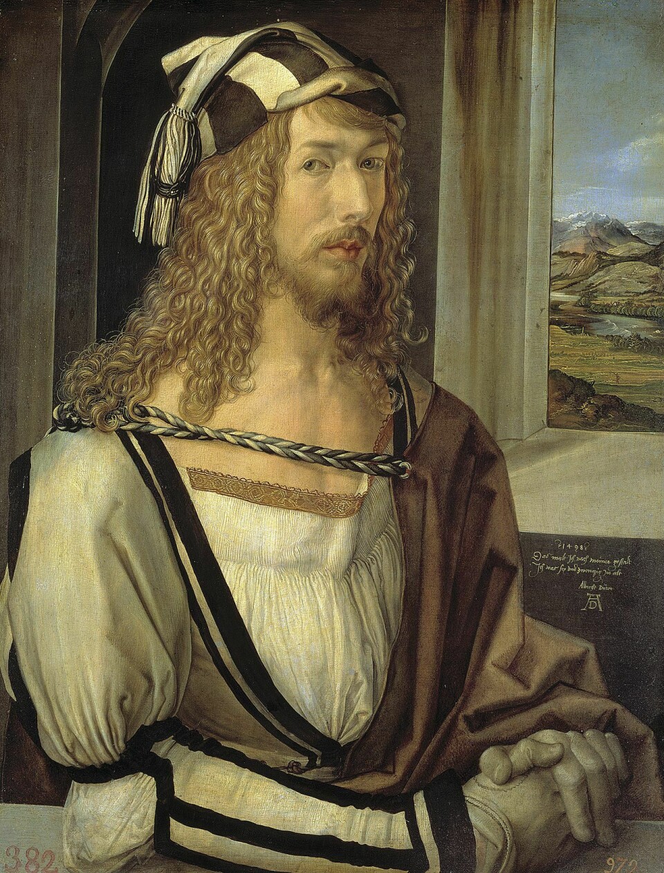 SELVPORTRETT: Albrecht Dürer slik han så seg selv. Albrecht Dürer selvportrett