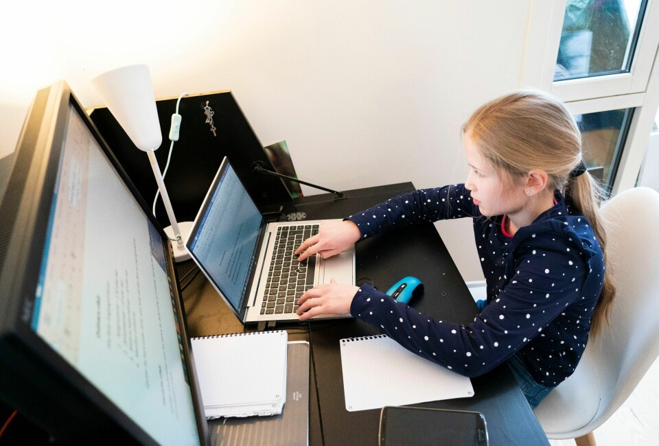 HJEMMESKOLE: Fagfolk er bekymret for elevenes tapte læring. – Verken ambisjoner eller læringsmål er endret, sier professor Marte Blikstad-Balas. Elev på hjemmeskole