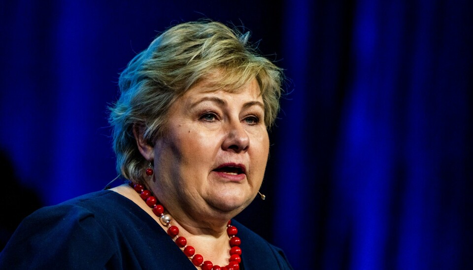 Partileder i Høyre Erna Solberg slår tilbake mot Koronakommisjonen. Foto: Håkon Mosvold Larsen / NTB Partileder i Høyre Erna Solberg sier at partiet fortsatt planlegger for at hun stiller som statsministerkandidat i 2025. Arkivfoto: Håkon Mosvold Larsen / NTB