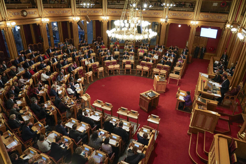 Oslo 20241203. Stortingssalen i forbindelse med behandling av ny abortlov.Foto: Thomas Fure / NTB En fullsatt stortingssal behandlet forslaget til ny abortlov. Foto: Thomas Fure / NTB