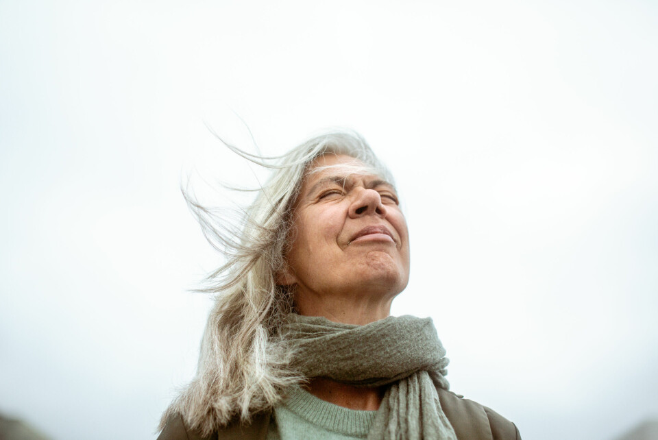 Hanne BergMange kan bli skjelven av tanken på å gå Trondheim-Oslo. Hanne Berg går pilegrimsleden til tross for skjelvesykdommen essensiell tremor.(Foto: Tuva Skare)