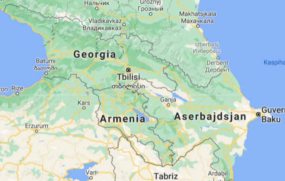 KONFLIKTOMRÅDE: Enklaven Nagorno Karabakh ligger sør i Aserbajdsjan.