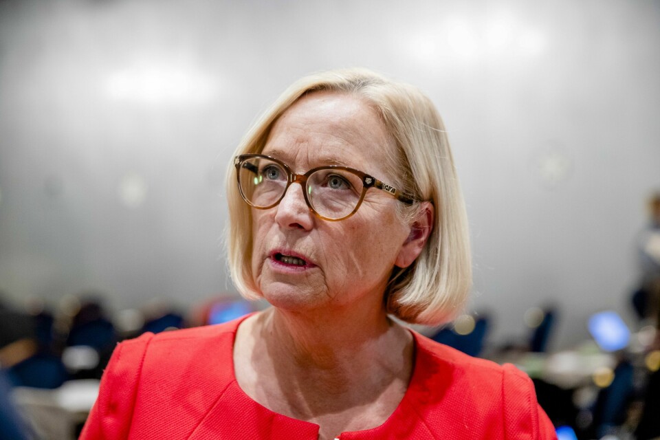 KRIG: Marit Arnstad (Sp) vil ikke spekulere i om det begås krigsforbrytelser. Senterpartiets parlamentariske leiar Marit Arnstad.Foto: Stian Lysberg Solum / NTB / NPK