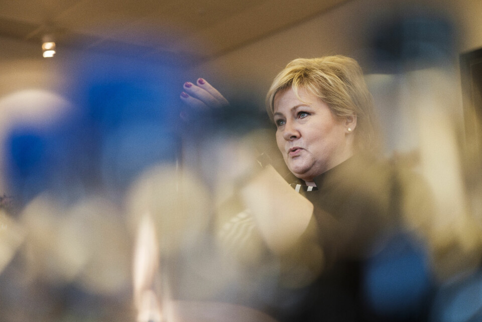 – Vi kaller 22. juli et angrep på demokratiet for å vise solidaritet med Ap og AUF. Men vi kan snakke enda mer om de politiske sidene ved attentatet, sier statsminister Erna Solberg. Foto: Erlend Berge