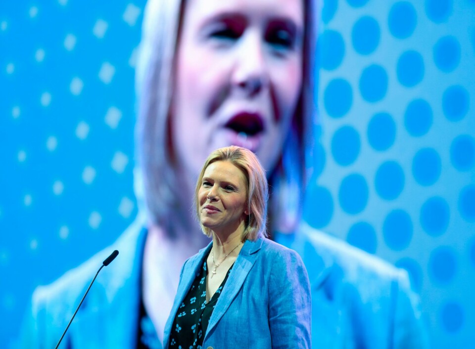 Foto: Lise Åserud / NTB Scanpix Gardermoen 20190505.Eldre- og folkehelseminister Sylvi Listhaug blir valgt inn som 1. nestleder på Frps landsmøte 2019 på Gardermoen søndag. Foto: Lise Åserud / NTB scanpix