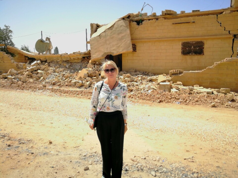 REDD BARNA: Linda Bukåsen har sjelden møtt tommere blikk, enn da da hun pratet med flyktningbarn i Syria selfp