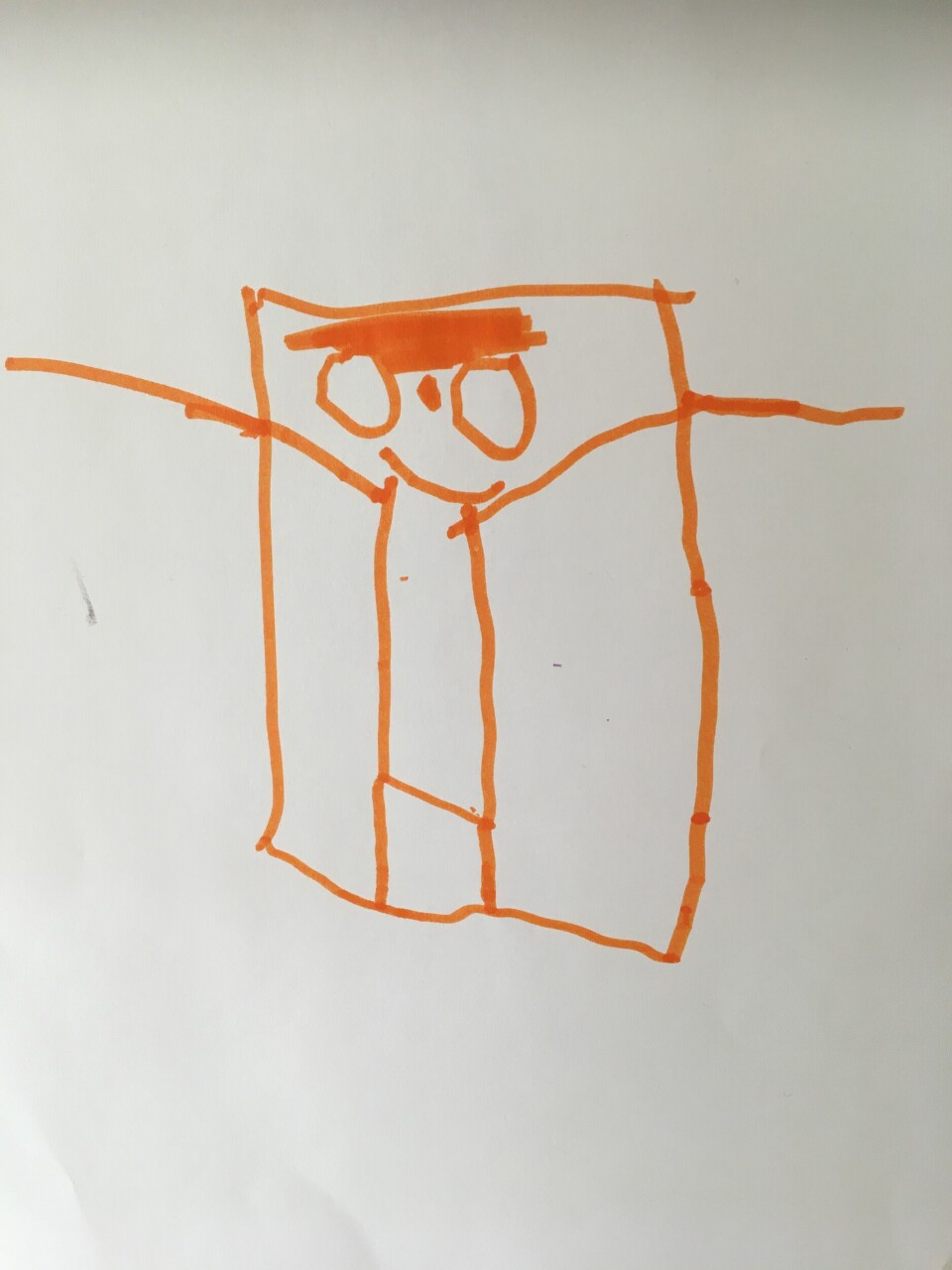 Kristoffer Weydahl Raustøl
(4 år) fra Kristiansand har
tegnet Jesus på korset.