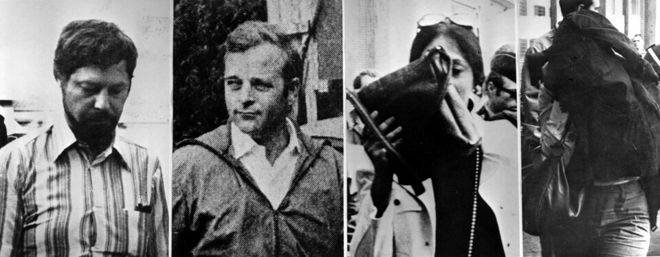 AGENTER: Fire av de seks Mossad-agentene som ble pågrepet etter drapet på Ahmed Bouchikhi på Lillehammer. Fra venstre Daniel Ærbel, Abraham Gehmer. Sylvia Rafael og Ethel Marianne Gladnikoff. Fire av de seks Mossad-agentene som ble pågrepet etter drapet på Ahmed Bouchikhi på Lillehammer. Fra venstre Daniel Ærbel, Abraham Gehmer. Sylvia Rafael og Ethel Marianne Gladnikoff. Foto: NTB