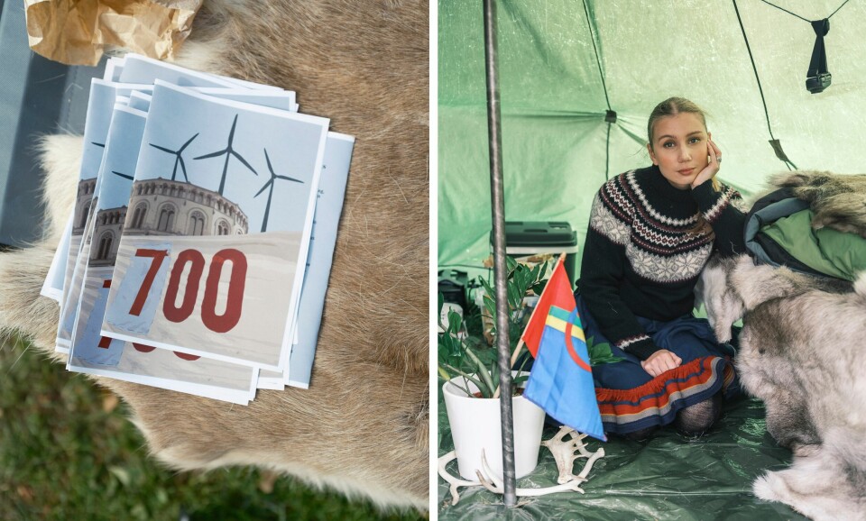 EMOSJONELT: – For meg er det emosjonelt å ha spilt i en film hvor jeg mistet en fetter som het Mihkkal, og det å nå være i lag med Mihkkal i det virkelige livet. Da gjør jeg alt jeg kan for å støtte ham og at han ikke skal få like varige mén som mange av Alta-aksjonistene og sultestreikerne fikk. Denne uka har Mihkkal Hætta bodd i lavvo foran Stortinget. Ella Marie Hætta Isaksen varsler mer sivili ulydighet og markeringer.