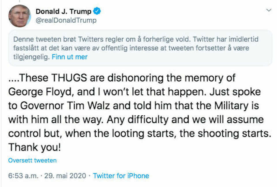 Trump undertegnet presidentordre om sosiale medier ###