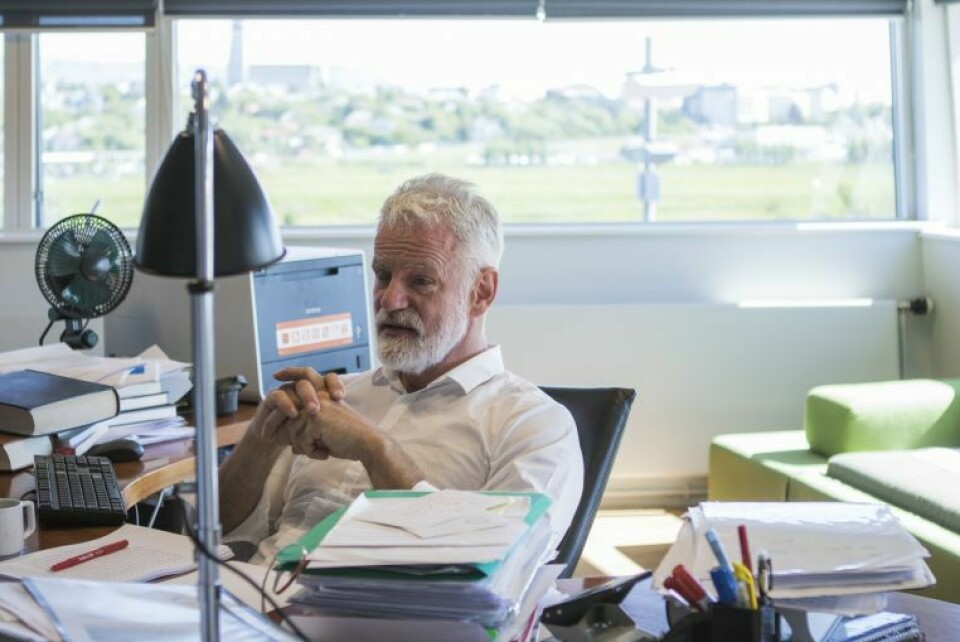Kári Stefánsson på sitt kontor i Reykjavik