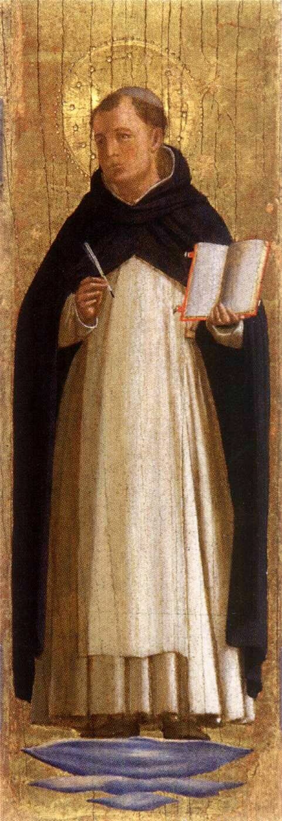 Helgenkåret: Thomas Aquinas, malt av renessansemaleren Fra Angelico i 1440. Helgenkåret: Thomas Aquinas, malt av renessansemaleren Fra Angelico i 1440.