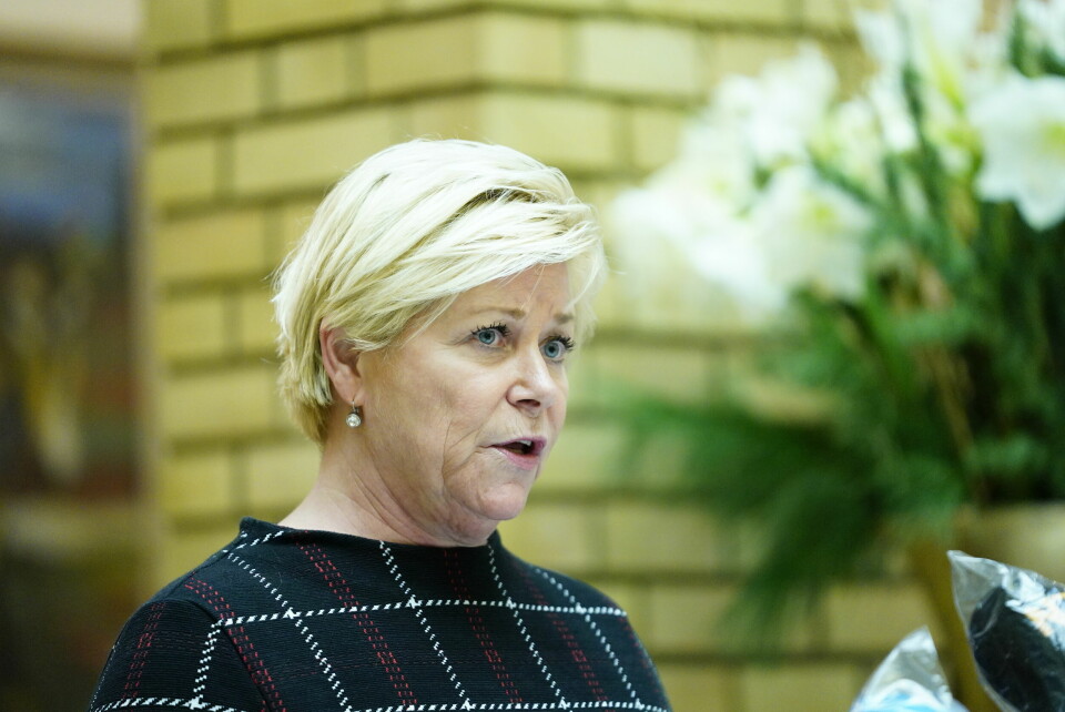 FLYKTNING-VRI: Frp vant ikke frem med krav om «betydelig færre» kvoteflyktniger. Men Siv Jensen vektla en seier: – For første gang skal kristne forfulgte prioriteres, selv om vi vet at regjeringen egentlig er mot det.