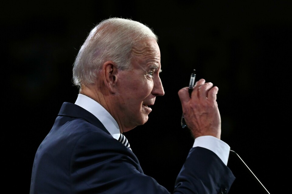 Democratic presidential candidate former Vice President Joe Biden speaks during the first presidential debate with President Donald Trump Tuesday, Sept. 29, 2020, at Case Western University and Cleveland Clinic, in Cleveland. (Olivier Douliery/Pool vi AP) Democratic presidential candidate former Vice President Joe Biden speaks during the first presidential debate with President Donald Trump Tuesday, Sept. 29, 2020, at Case Western University and Cleveland Clinic, in Cleveland. (Olivier Douliery/Pool vi AP)